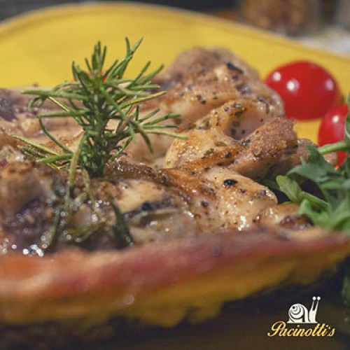 Coscia di pollo aperta con aromi
